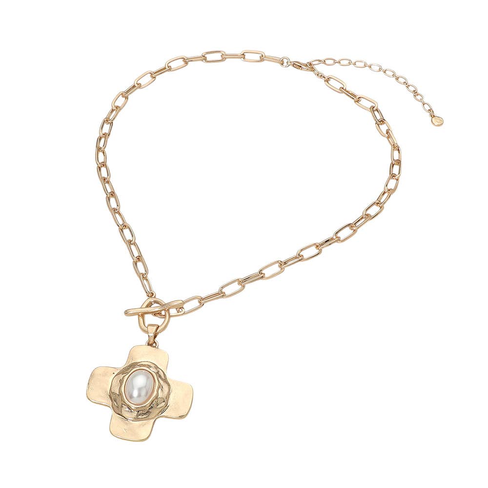 Pearl Cross Necklace