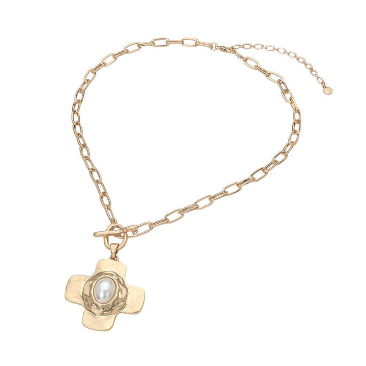 Pearl Cross Necklace