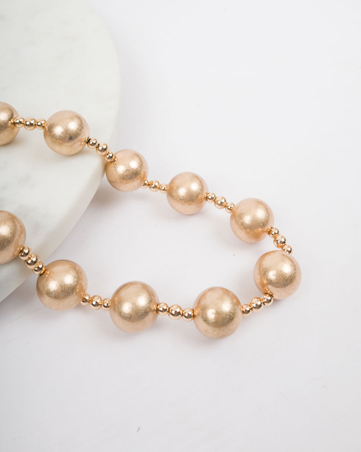 20mm Gold Ball Necklace