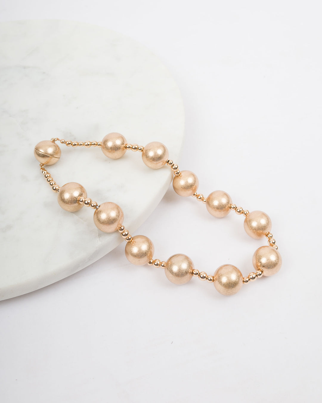 20mm Gold Ball Necklace