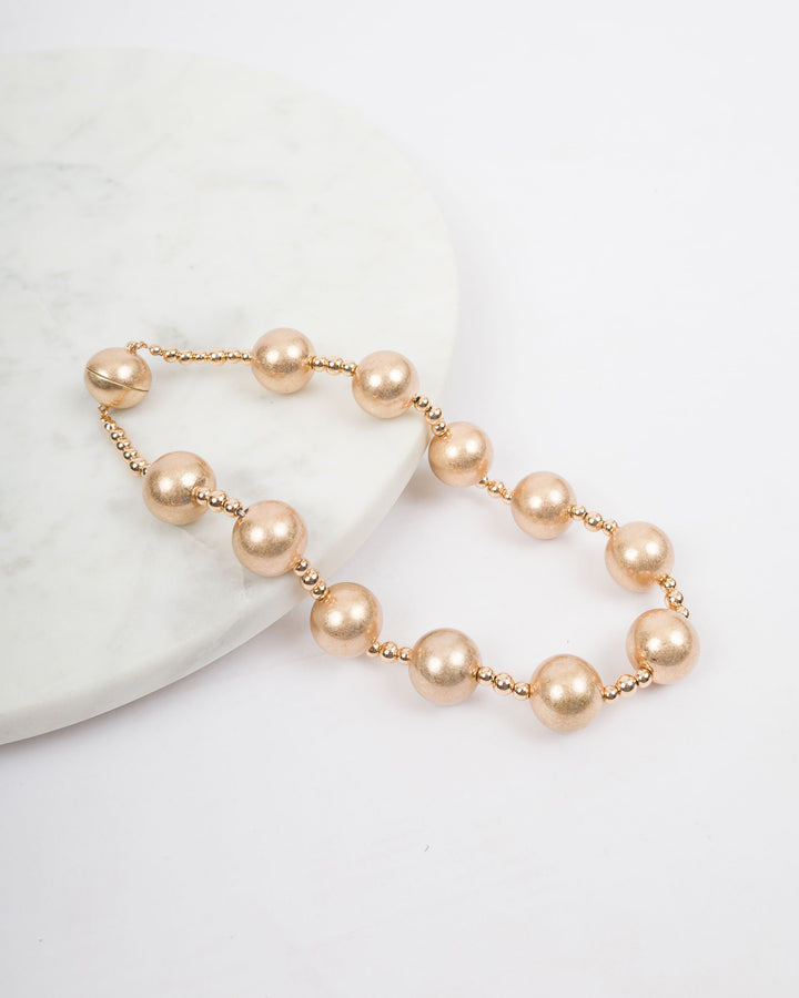 20mm Gold Ball Necklace
