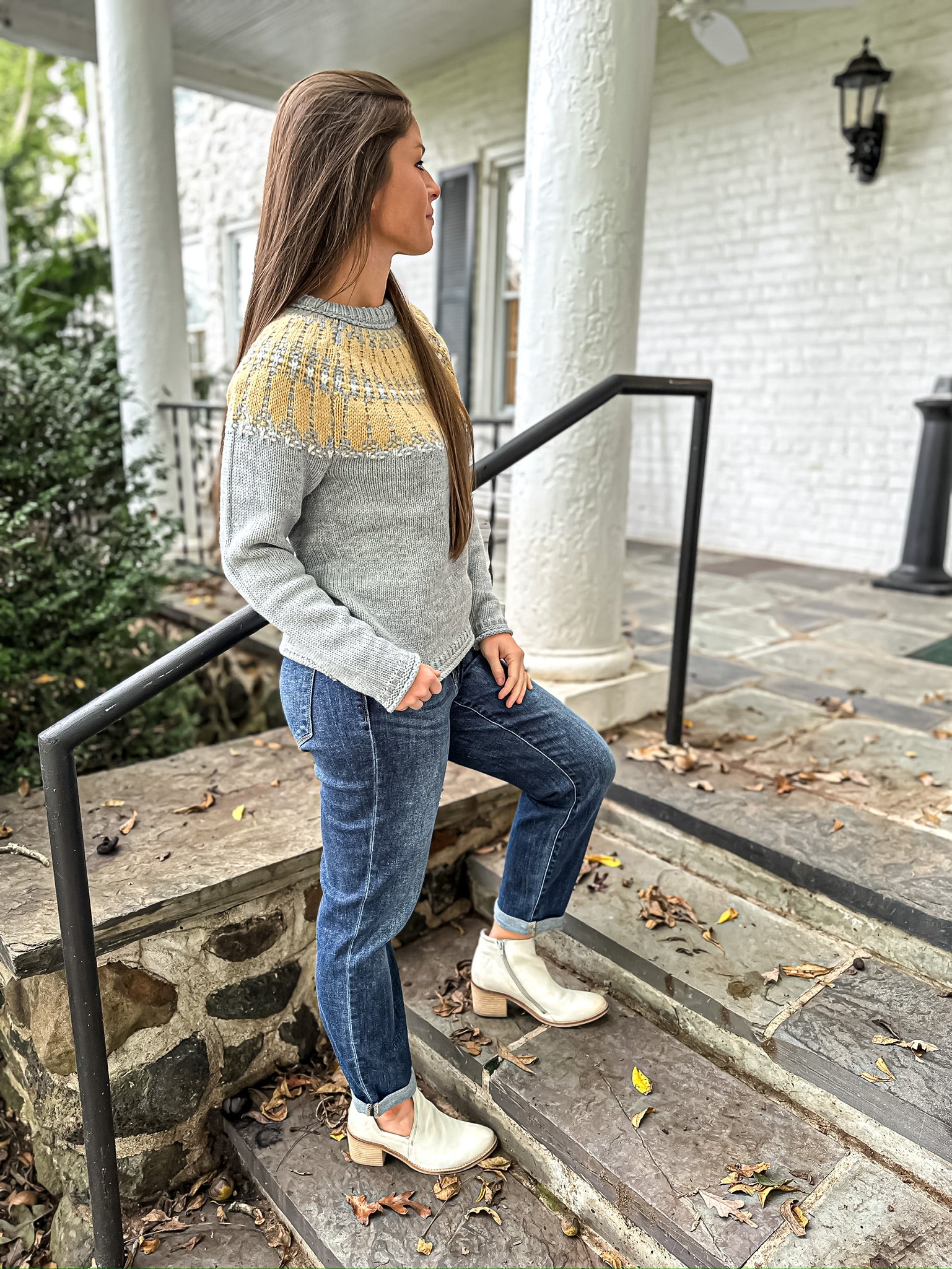 Knitted Sweater-Grey