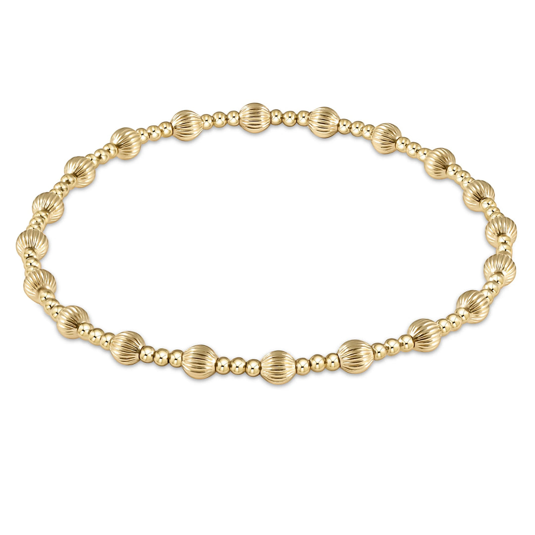 enewton Dignity Sincerity Pattern 4mm Gold Bead Bracelet