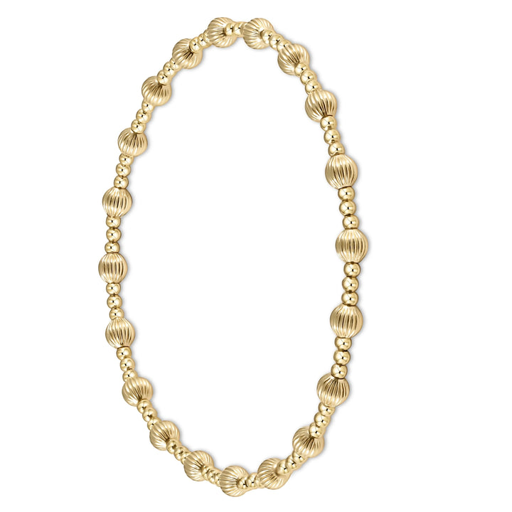 enewton Dignity Sincerity Pattern 4mm Gold Bead Bracelet
