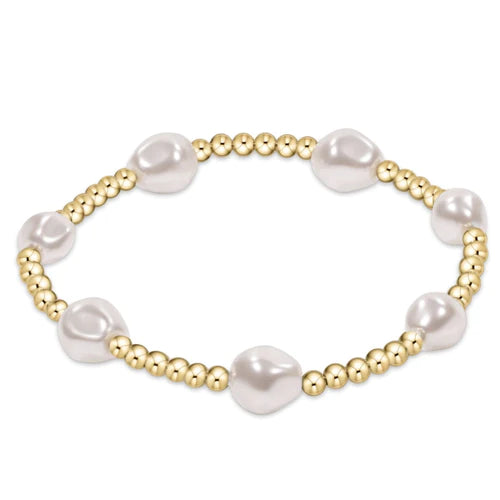 enewton Admire Gold 3mm Bracelet-Pearl
