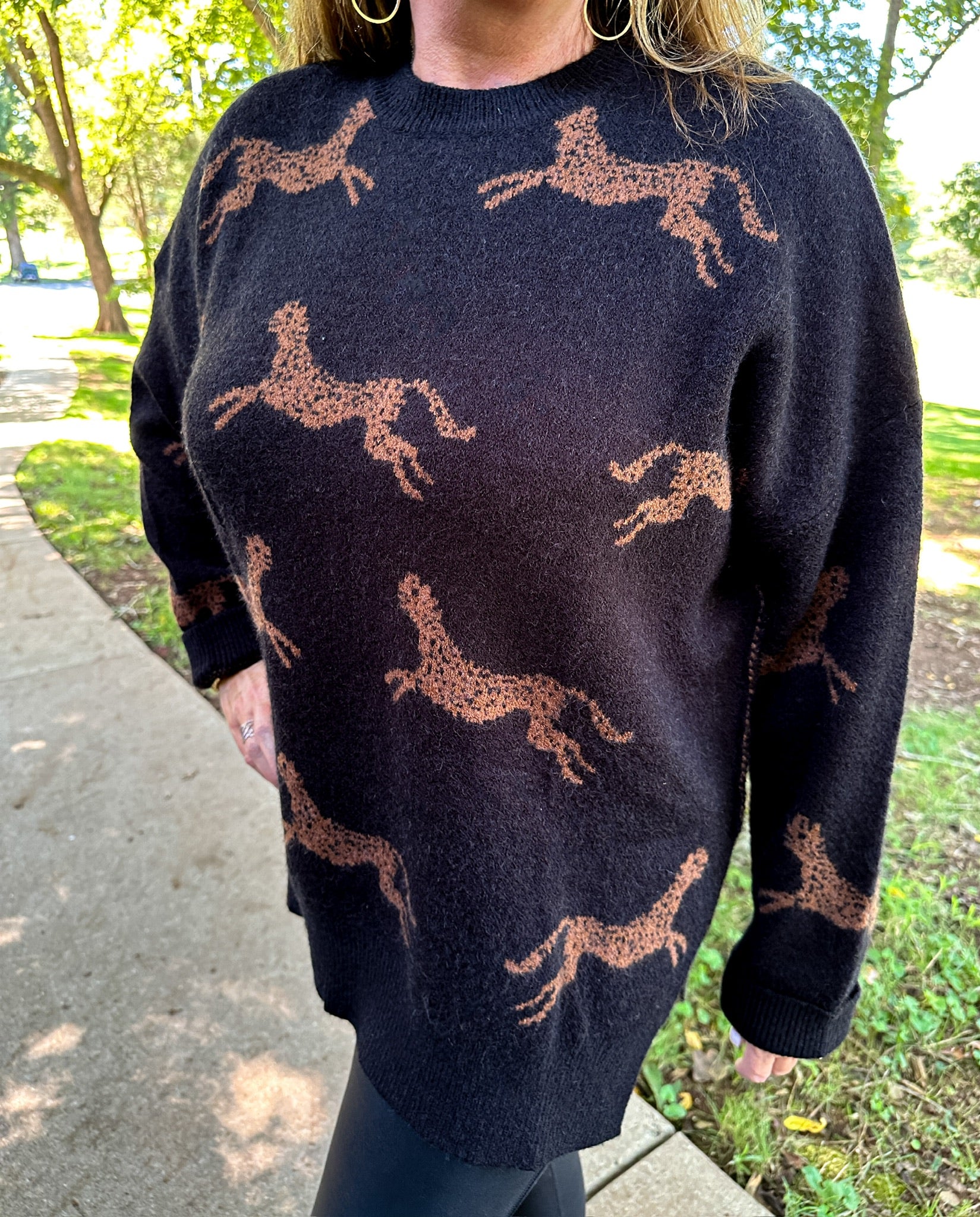 Cheetah Cheetah Sweater-Black