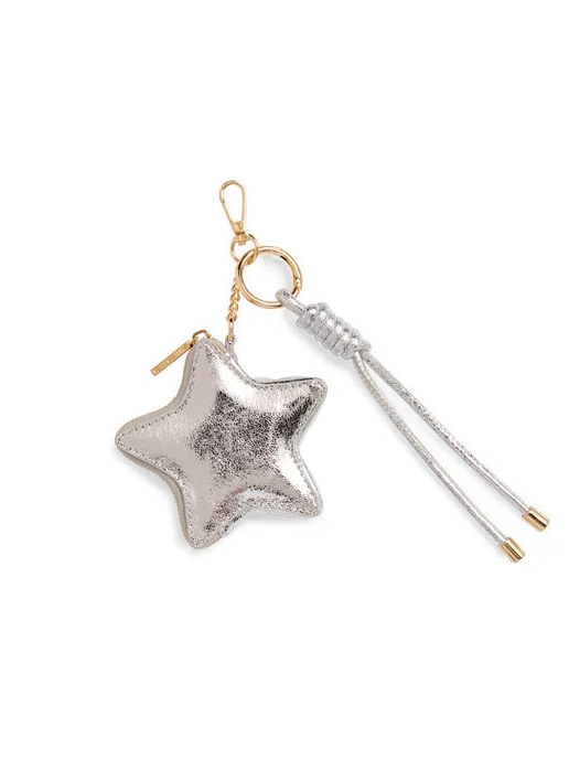 Star Pouch Bag Charm - Silver