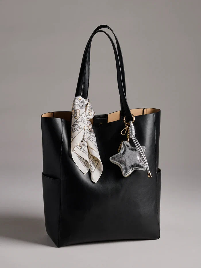 Star Pouch Bag Charm - Silver