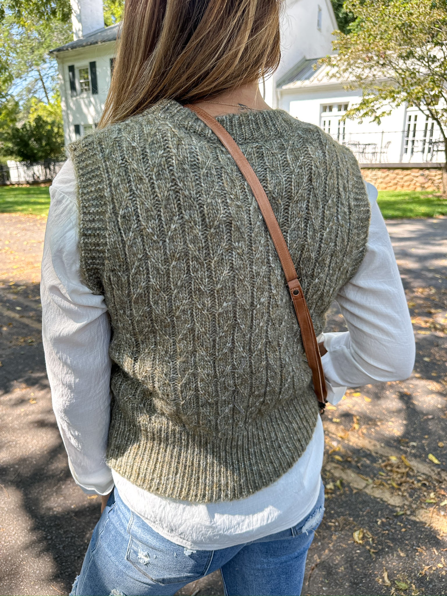 Khaki Knitted Sweater Vest