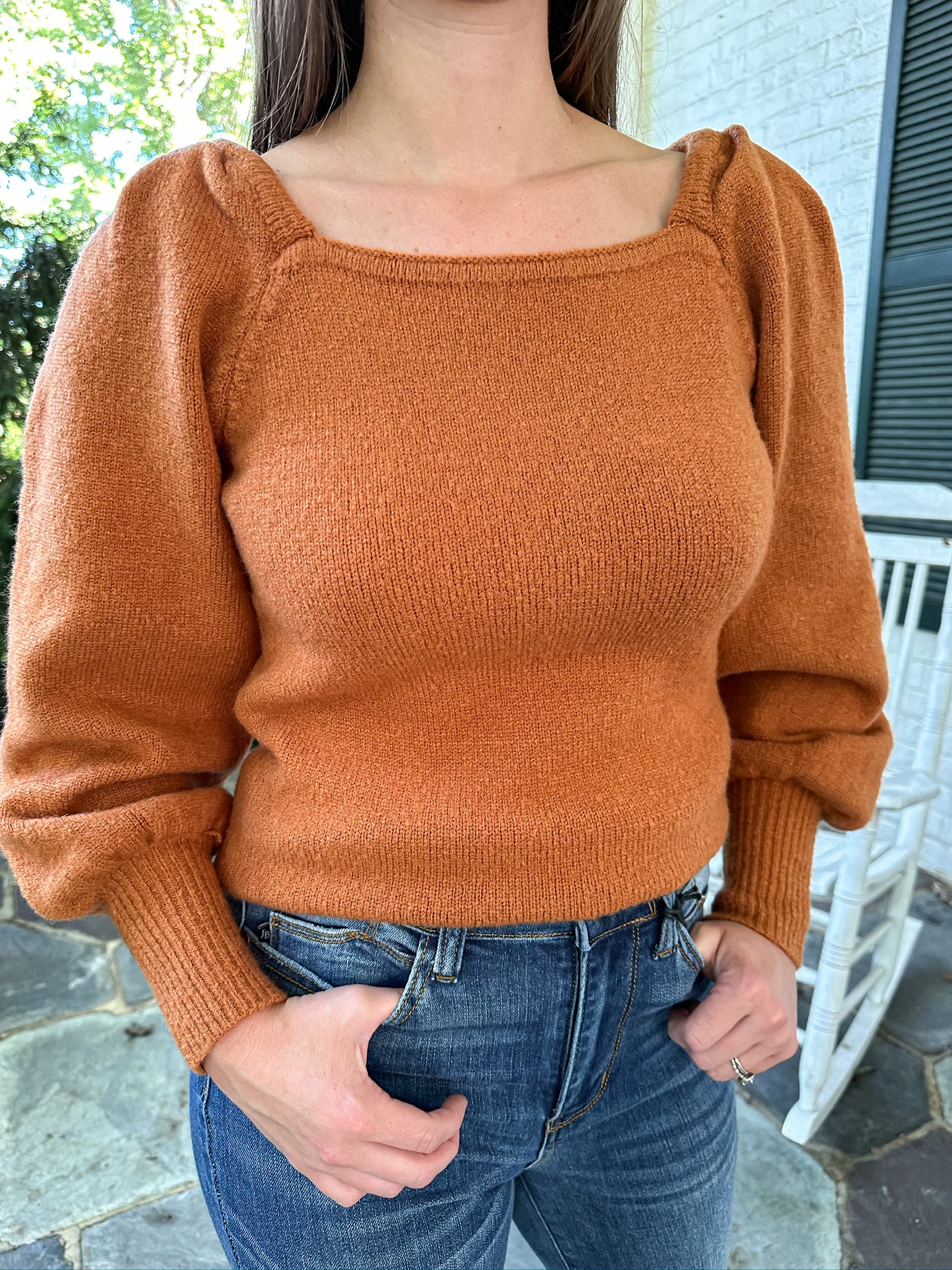 It's Okay to be Square Rust Sweater