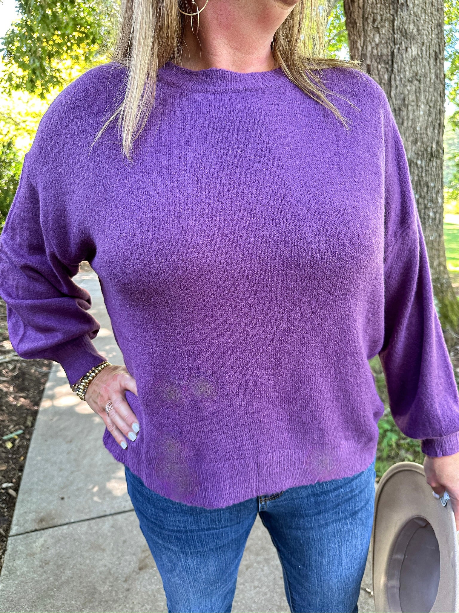 Morning Mist Sweater-Orchid