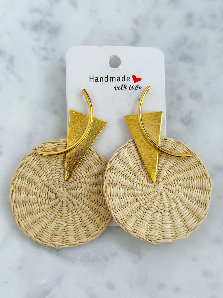 Handmade Palm  Earrings Triangle