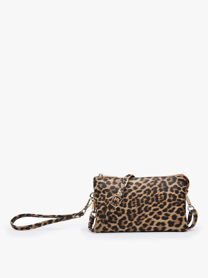 Riley Vegan Crossbody - Leopard Mustard