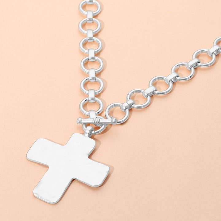 SM Cross Necklace Silver