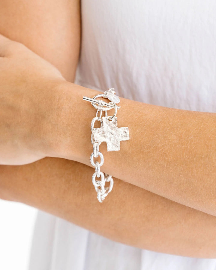 Susan Shaw Silver Cross Bracelet