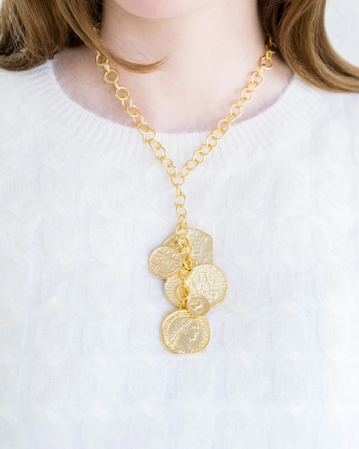 Susan Shaw Layered Coin Necklace