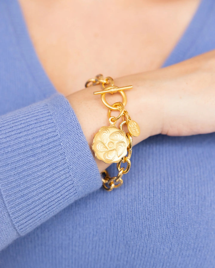 Susan Shaw Oyster Toggle Bracelet Gold