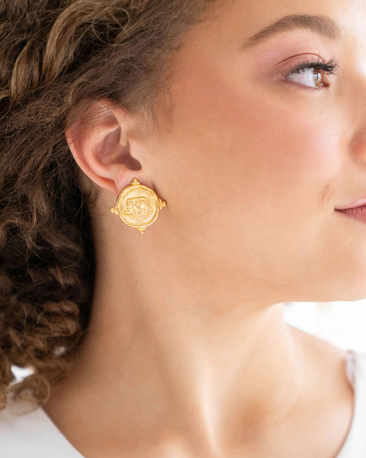 Susan Shaw Elephant Intaglio Studs