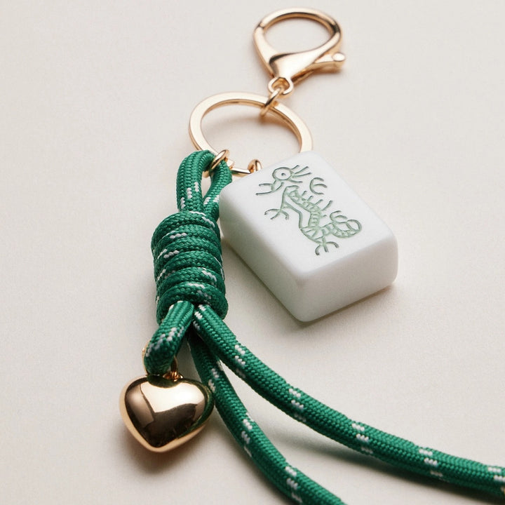 Mahjong Dragon Bag Charm- Green