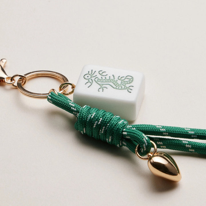 Mahjong Dragon Bag Charm- Green