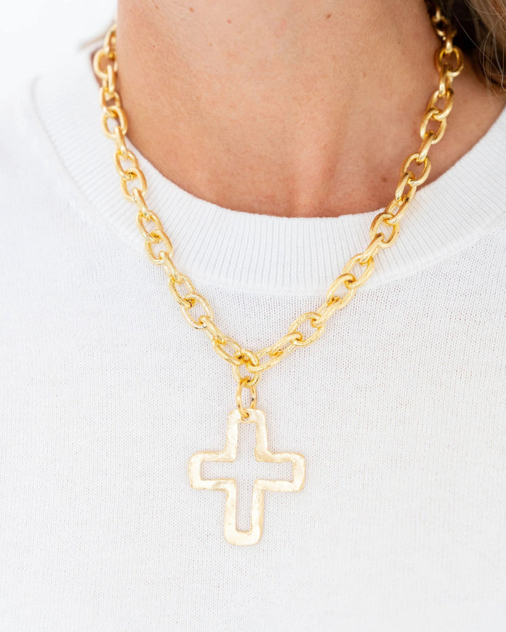 Susan Shaw Open Cross Necklace