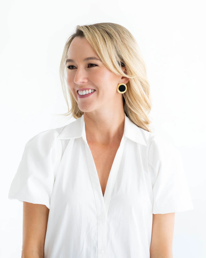 Susan Shaw Roma Studs - Black Onyx
