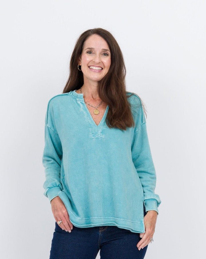 Turquoise Terry Top