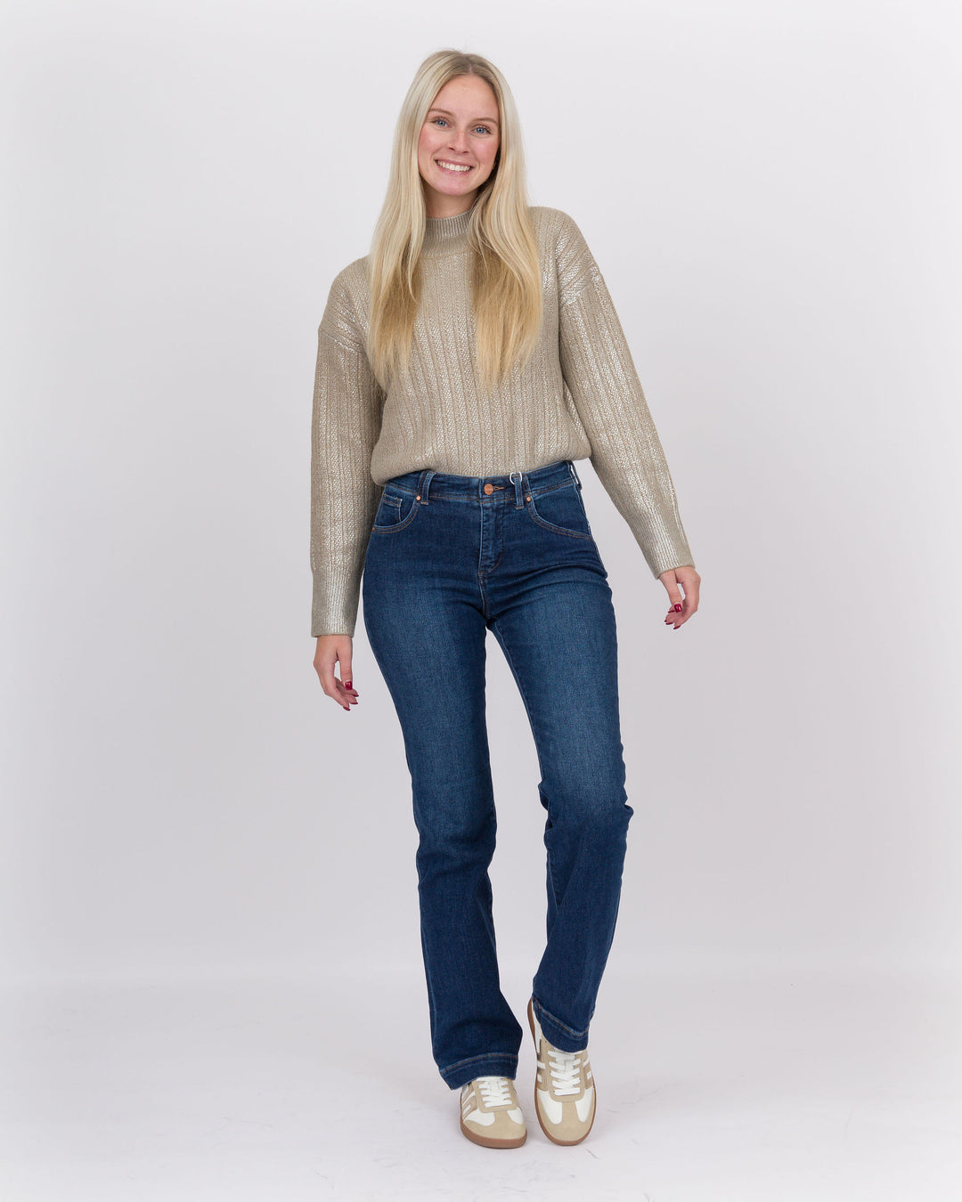 Risen Tummy Control Hi Rise Bootcut Jeans Dark