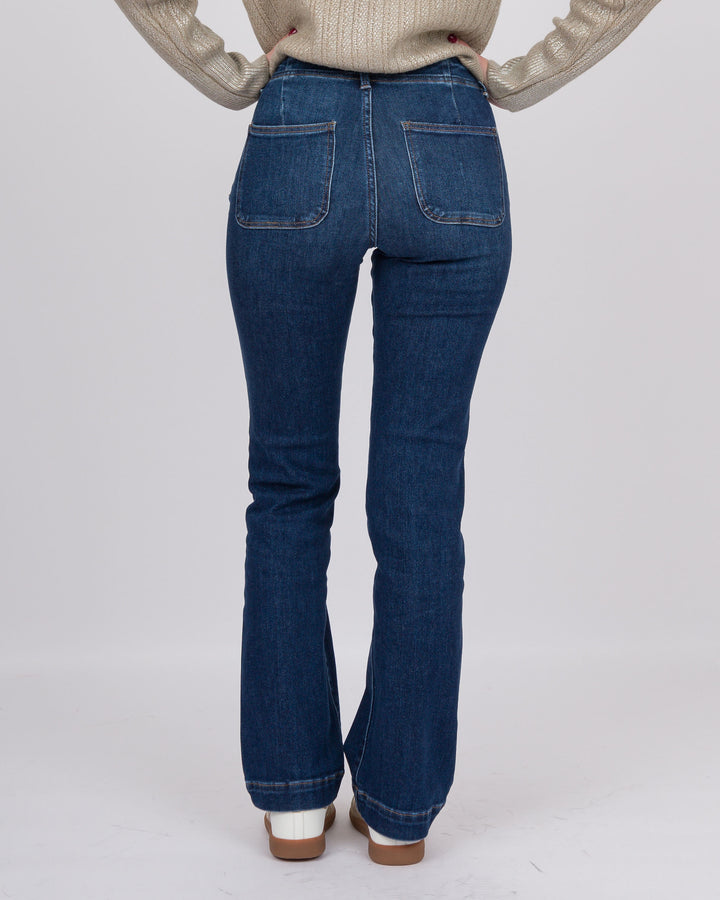 Risen Tummy Control Hi Rise Bootcut Jeans Dark