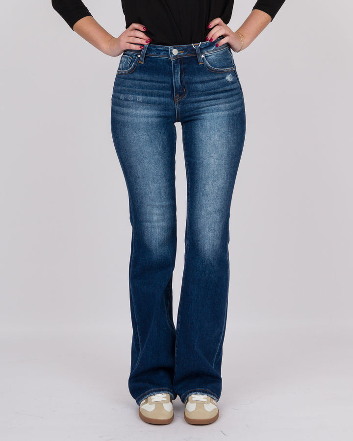 Risen  Hi Rise Bootcut Jeans Dark