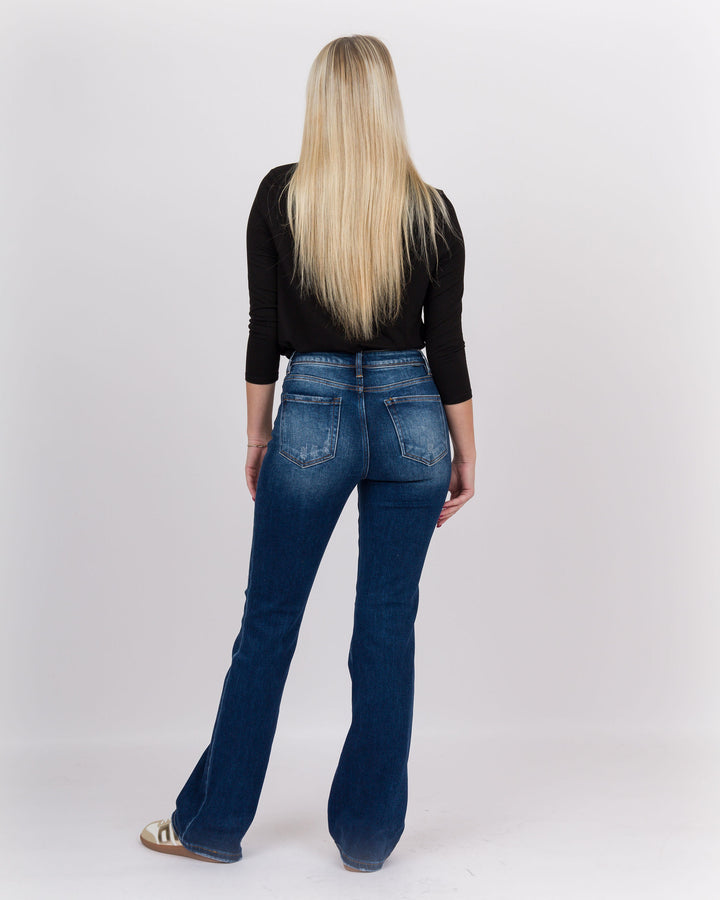 Risen  Hi Rise Bootcut Jeans Dark