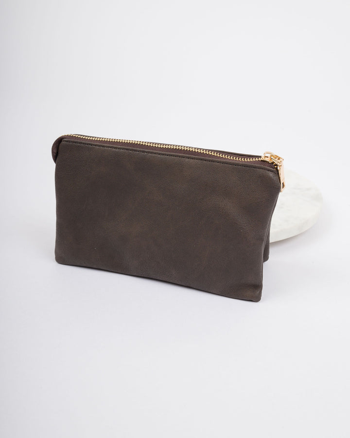 Riley Vegan Crossbody - Coffee