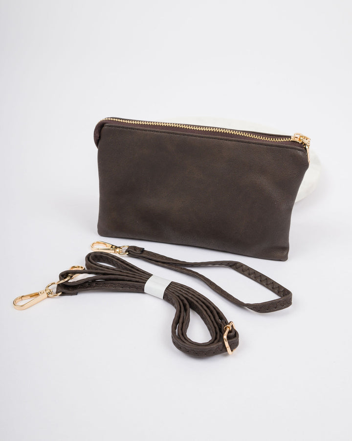 Riley Vegan Crossbody - Coffee