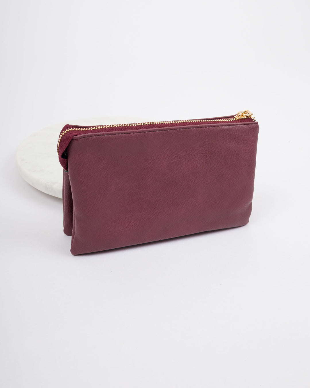 Riley Vegan Crossbody - Maroon