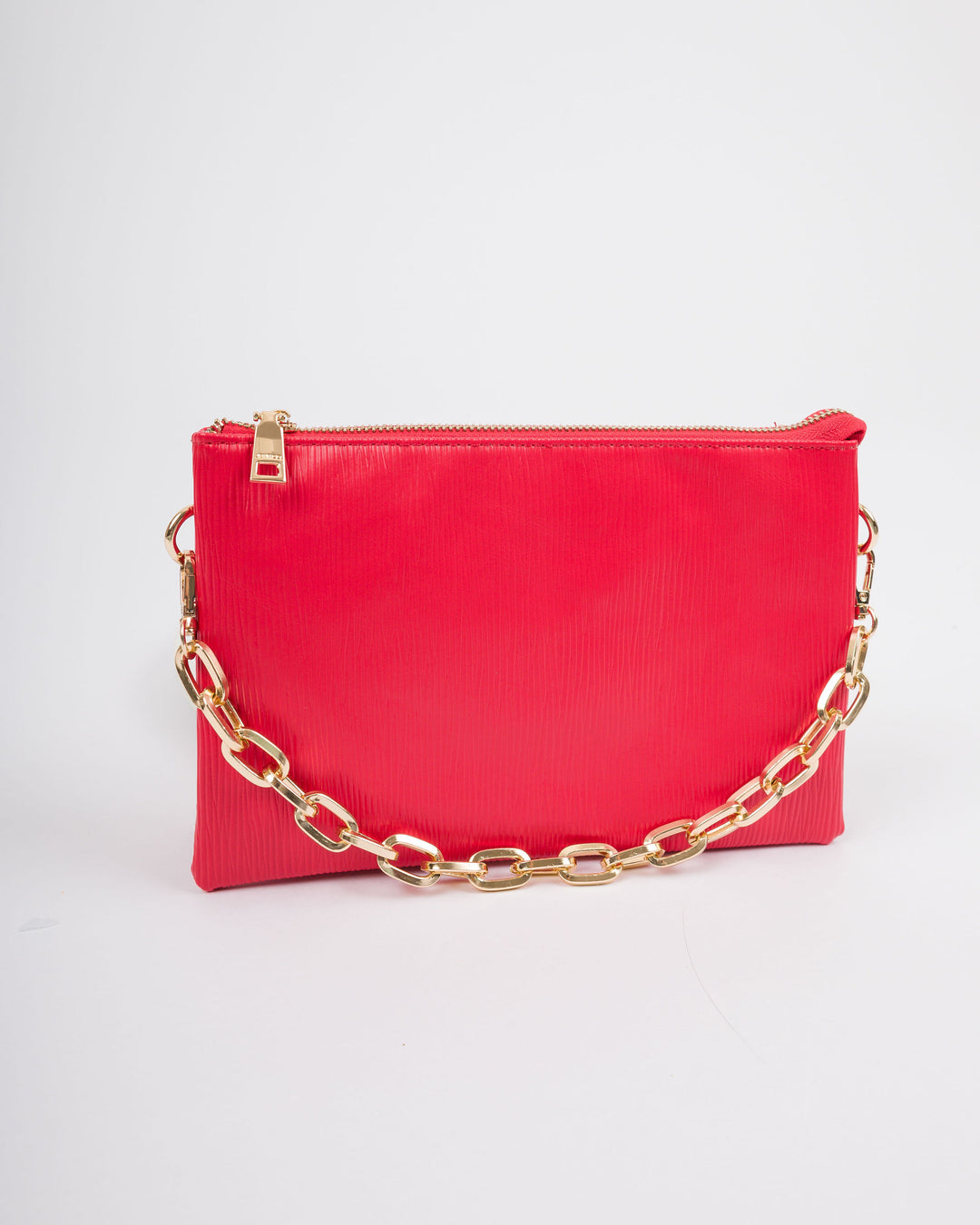 Izzy Vegan Textured Crossbody - Red
