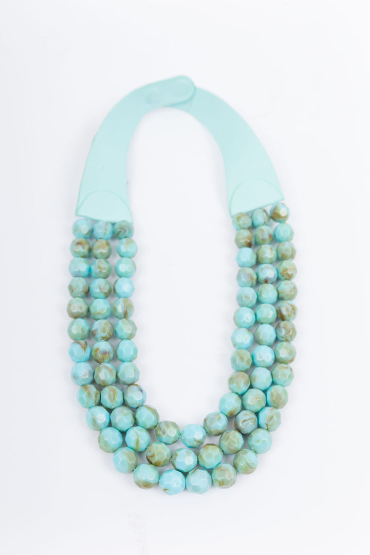 3 Row Beaded Necklace Turquoise