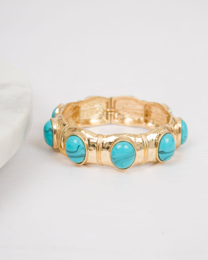 Blue Stone Gold Bracelet