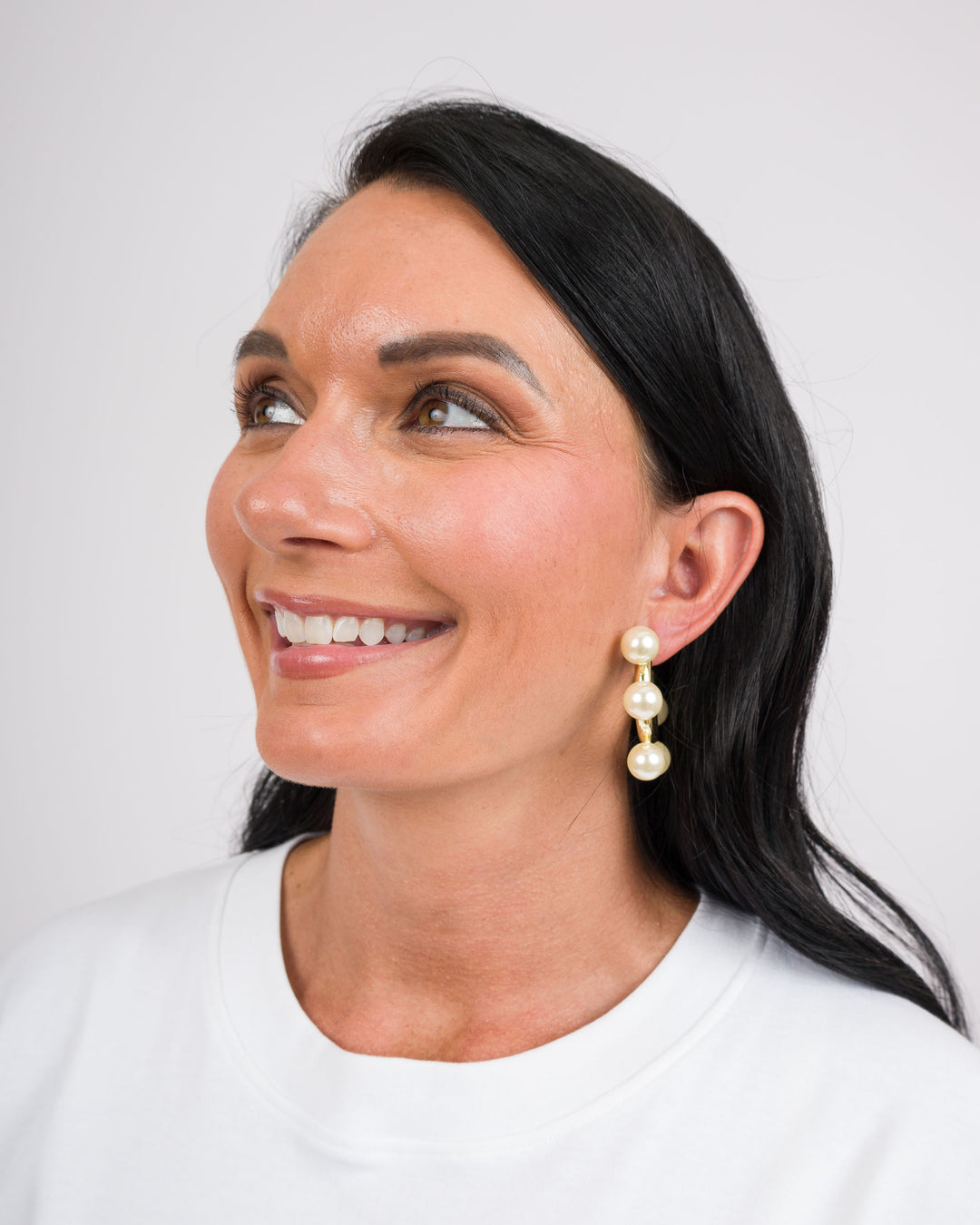 Sheila Fajl Gio Hoops Pearl Shiny