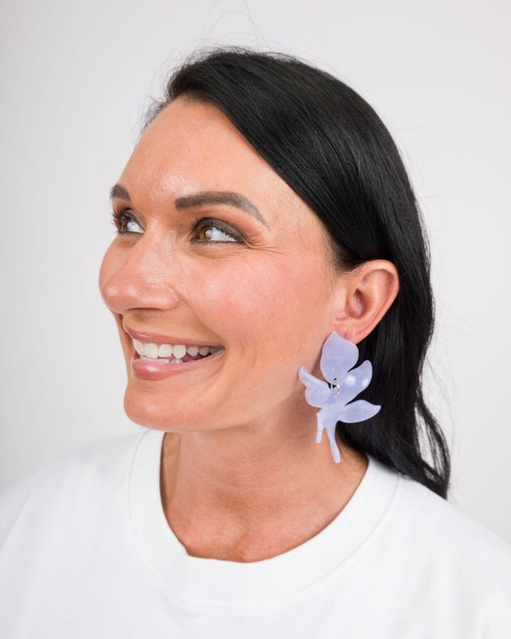 Linny Co - Flora Lavender Haze Earrings-Final Sale