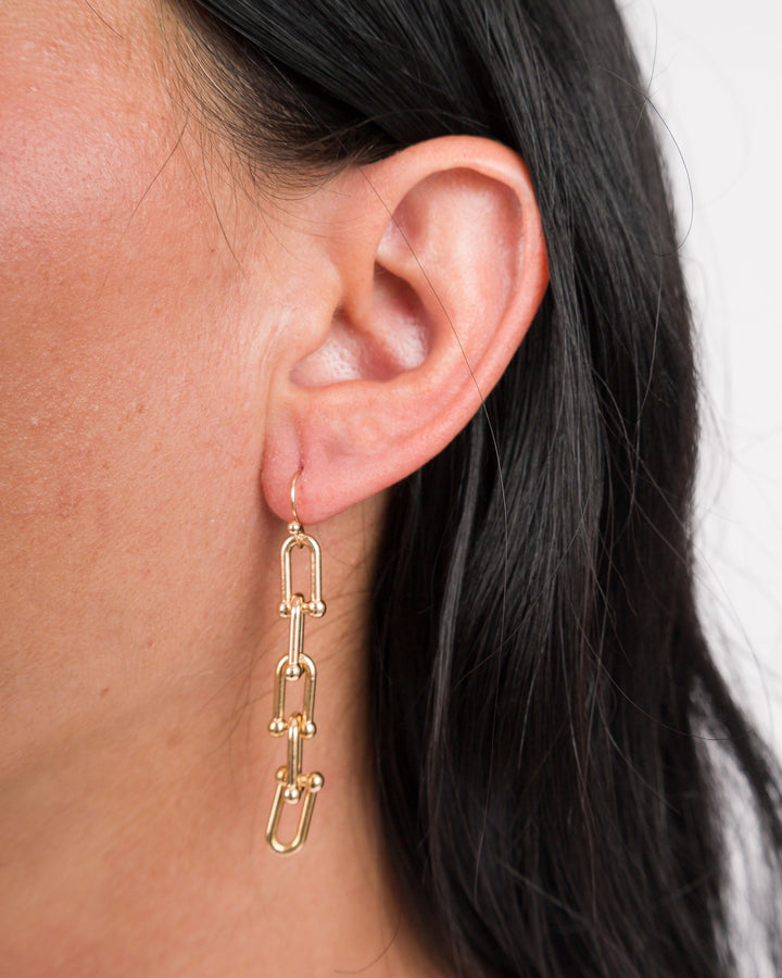 Four Link Drop Earrings