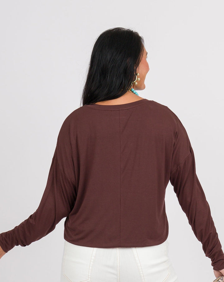 Casey Bamboo Bubble Top - Brown