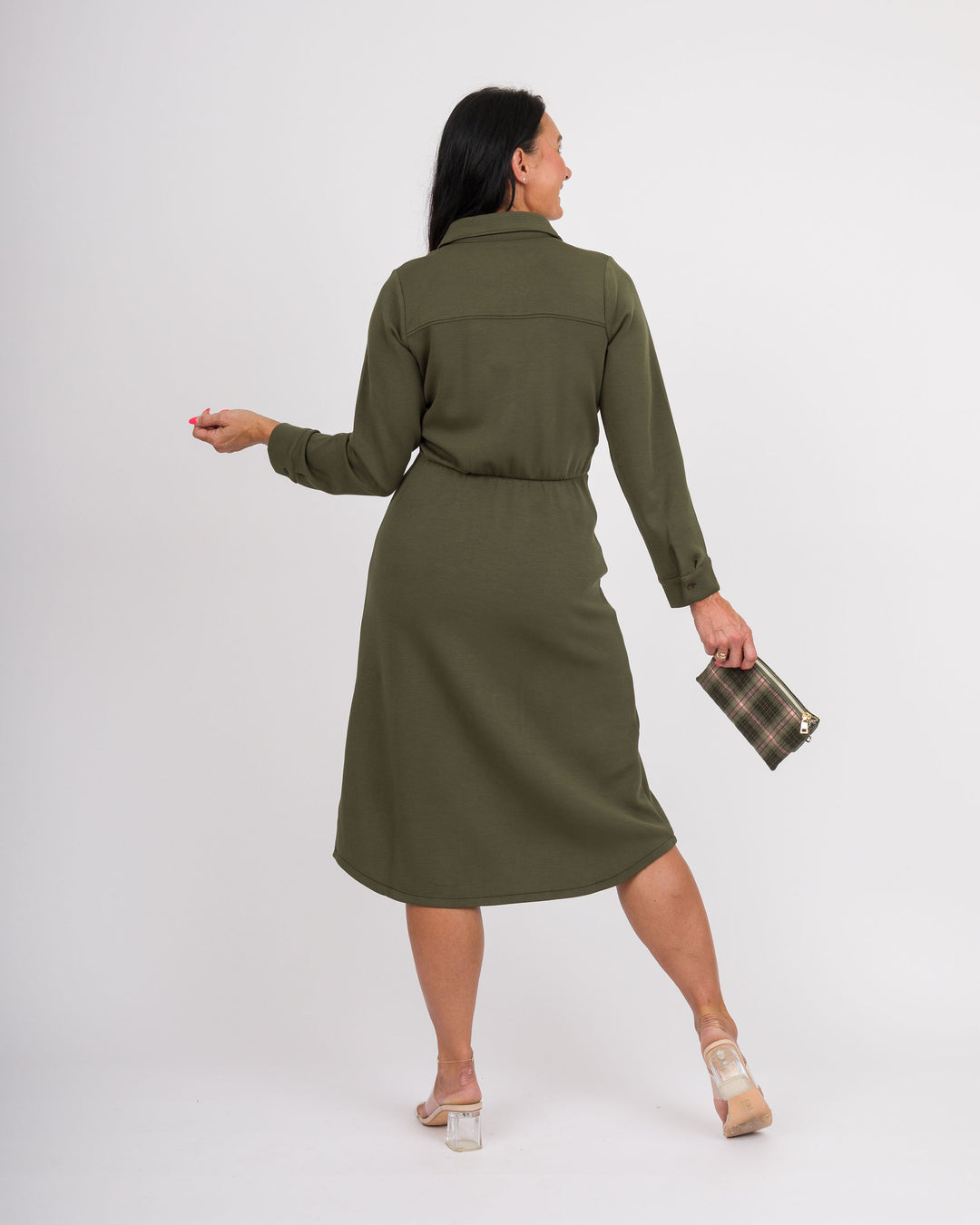 Spanx Air Essentials Tie Front Shirt Dress - Monstera