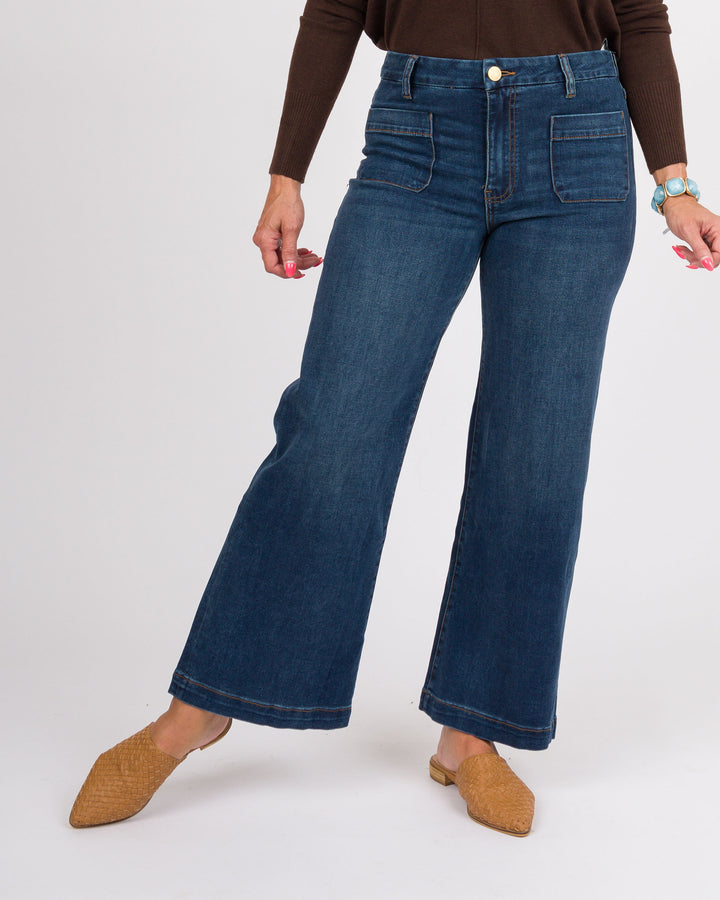 KUT from the Kloth Meg High Rise Patch Pocket Wide Leg Jeans - Cheerfully