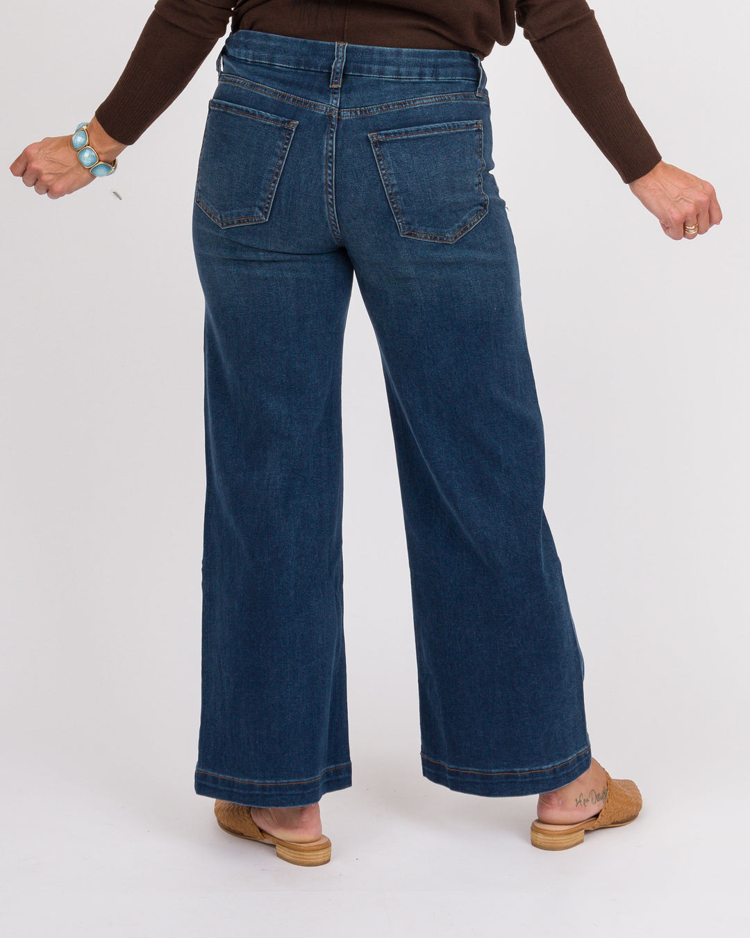 KUT from the Kloth Meg High Rise Patch Pocket Wide Leg Jeans - Cheerfully