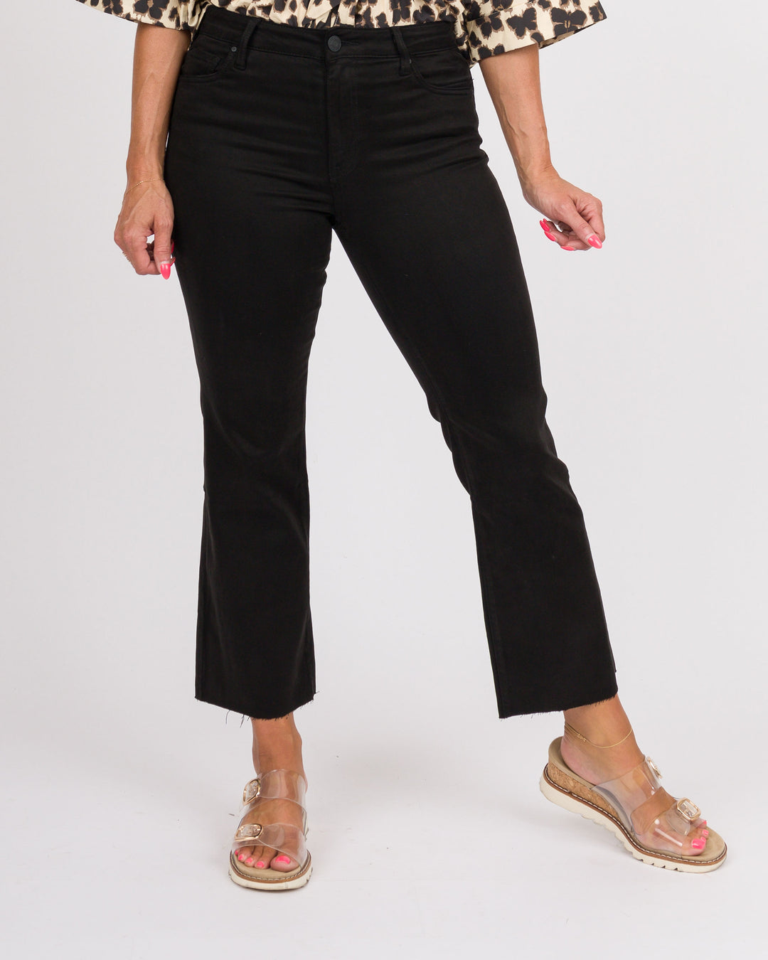 KUT from the Kloth Kelsey High Rise Ankle Flare - Black