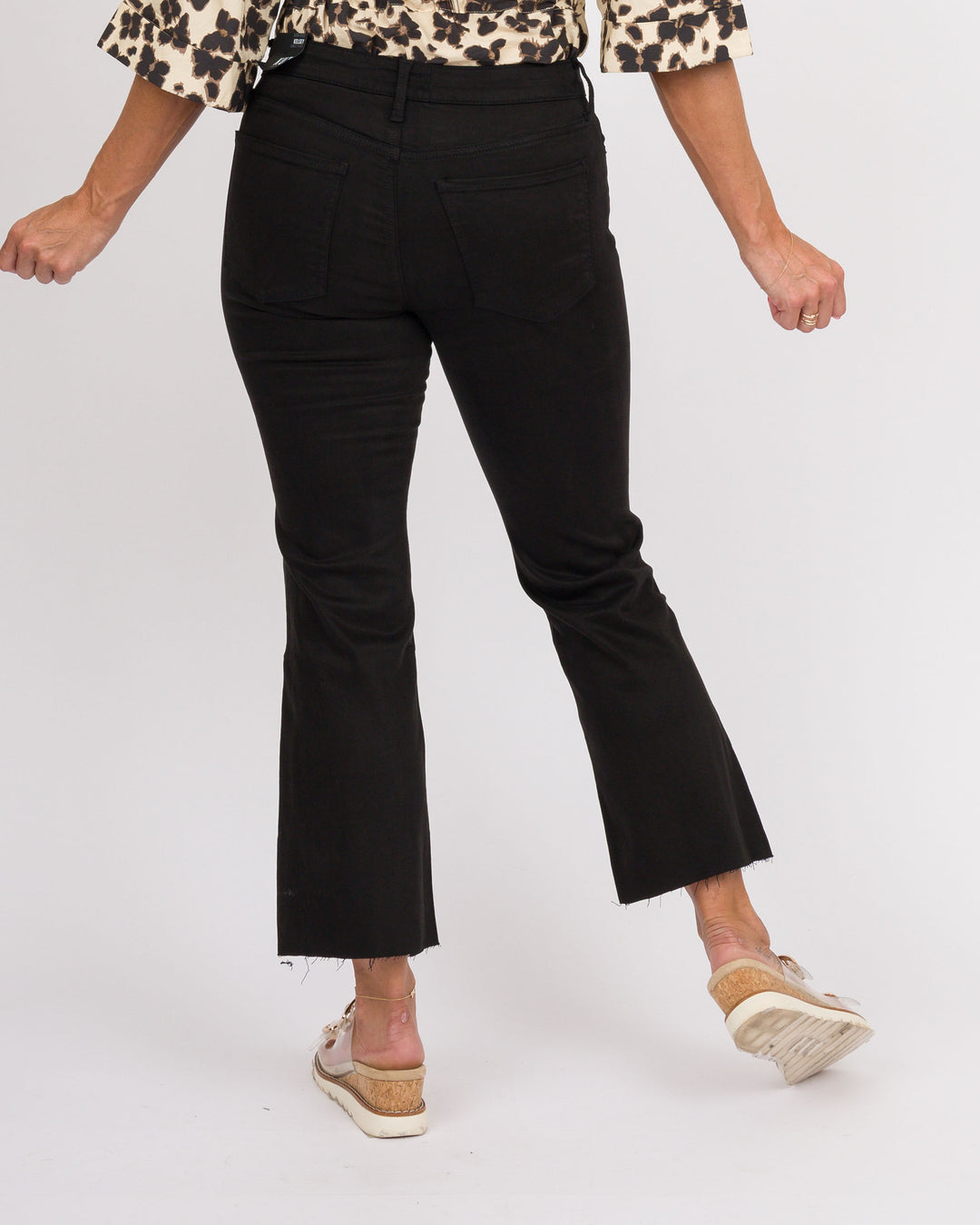 KUT from the Kloth Kelsey High Rise Ankle Flare - Black