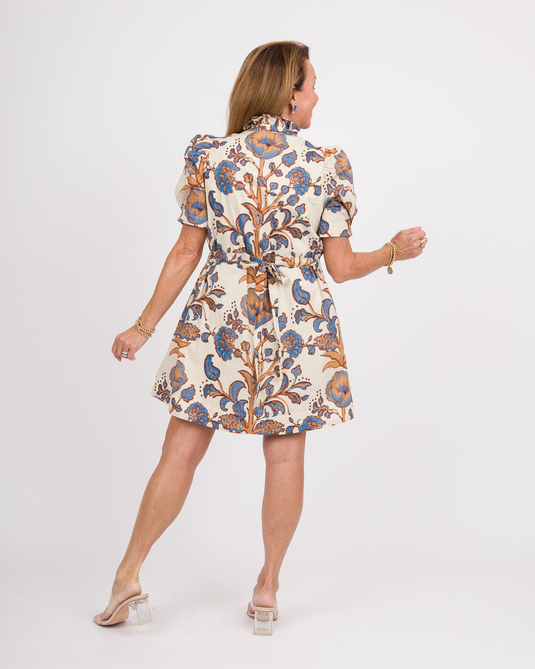 Lettie Puff Sleeve Dress - Ecru