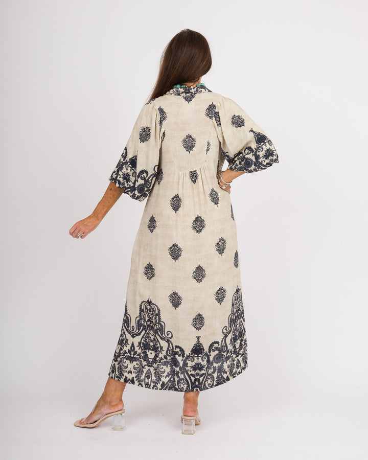 Charlie Smocked Front Midi Dress