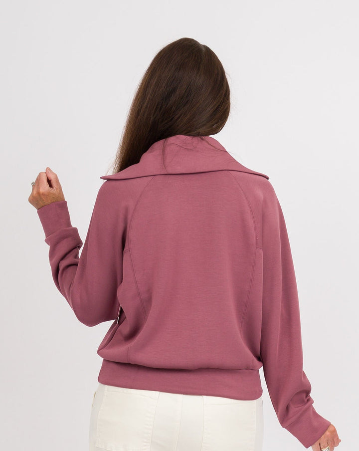 Spanx Air Essentials Half Zip - Rum Raisin