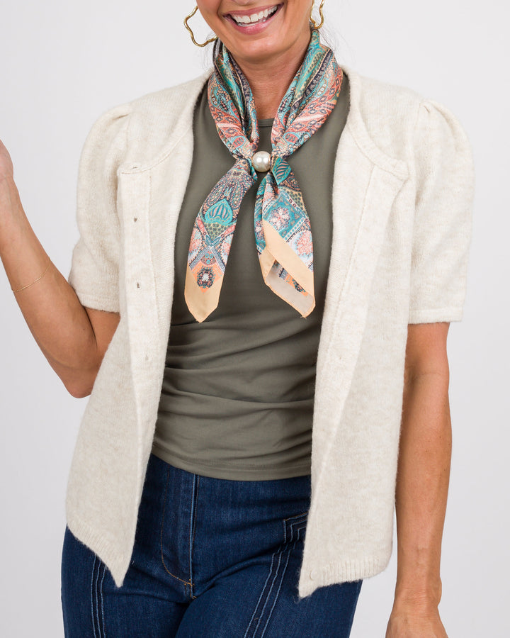 Tasha Ruched Tee - Olive